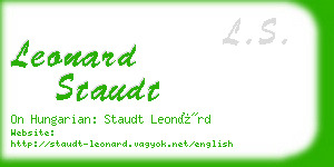 leonard staudt business card